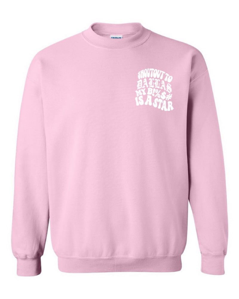 DALLAS STAR CREWNECK (PINK/WHT) / ElCHUY