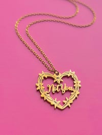 Image 4 of BARBED WIRE HEART PLATE NECKLACES