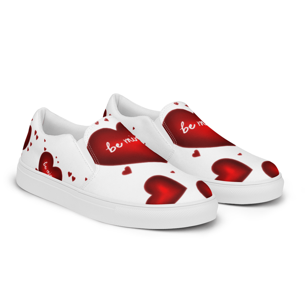Image of Women’s slip-on Valentines Day canvas shoes
