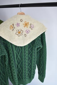 Image 9 of Embroidered Triangle Shawl - Handmade in Ireland