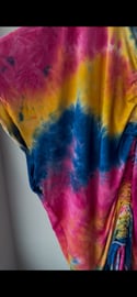 Ruched Kaftan | Rainbow Tie Dye with Pockets