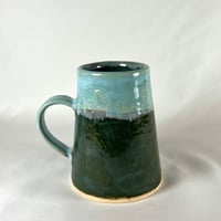 Image 1 of Green & Aqua Flower Mug