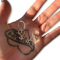 Image 4 of Swirl Heart Earrings~made to order 
