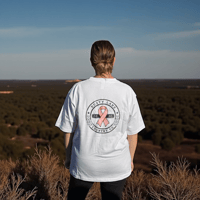 Image 3 of Dusty Lane Pink Ribbon Breast cancer  Oversized Tee 