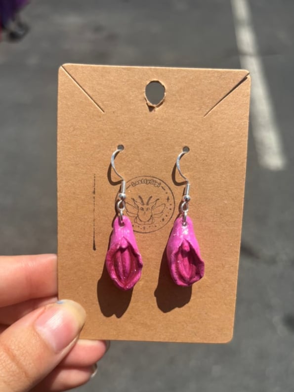 Image of Colorful Labia Dangle Earrings 