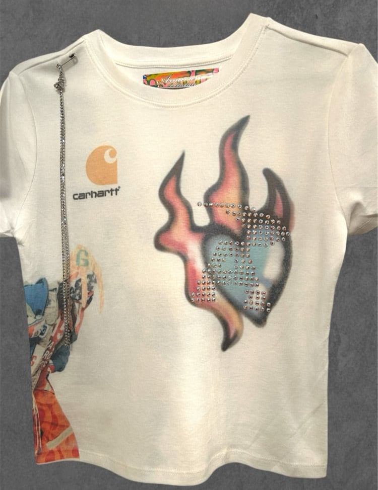 Carhartt flame heart tee 