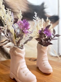 Image 4 of Mini Boot Flowers Purple ( Pairs Only )