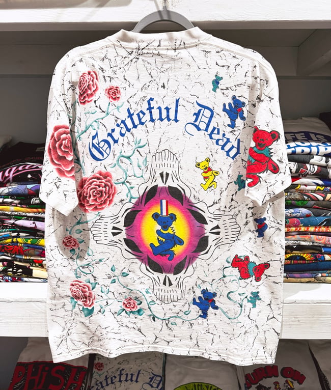 Grateful Dead 1991 All Over Print T-Shirt - Size L