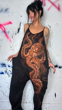 Image 3 of “OCTOPUS” CUSTOM BLEACH PAINTED OVERSIZED JUMPER MEDIUM
