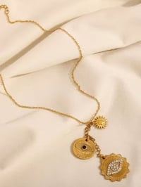 Image 3 of Y Evil Eye Dainty Necklace 