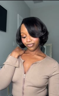 Image 1 of Layered closure bob wig 