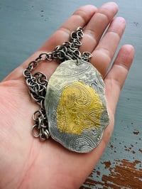 Image 6 of large JD Salinger quote pendant with hefty sterling silver chain