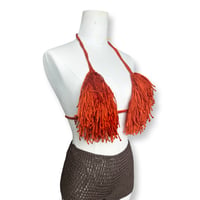 Image 2 of Orange Fringe Top