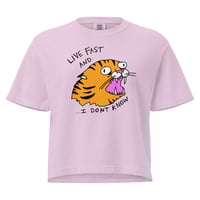 Image 2 of live fast Women’s heavyweight boxy tee 