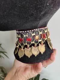 Image 4 of Afghani Bohemian Choker - Red