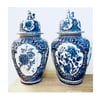 Mid Century Delft Ginger Jars 