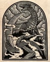 Dragon Mountain Block Print