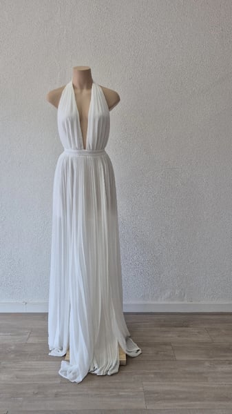 Image of Halter Neck Dress. White. Size 6/8. By Lexi.