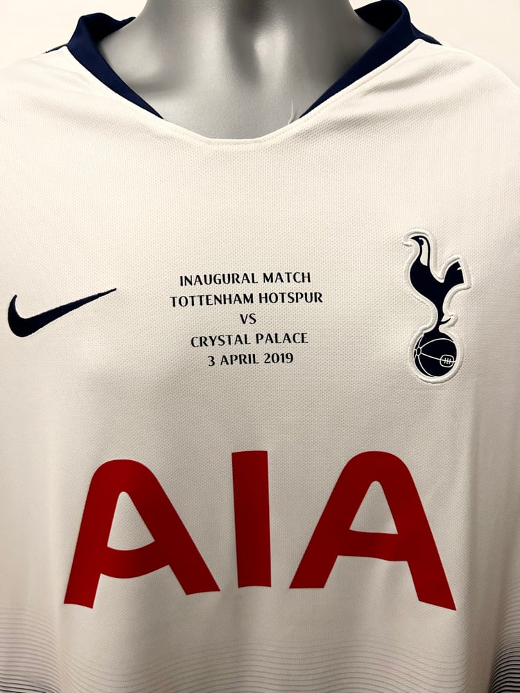 Image of Tottenham Hotspur “SON 7” 2018/19 Inaugural Home Shirt + PL patches (L)