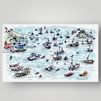 Image 1 of South China Sea Pocket Square