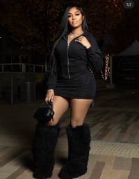 Image 2 of “Winter” Knee High Boots Black 