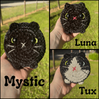 Image 3 of Crochet Kitten Small Plushie/Desk Pet