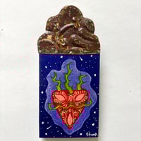 Image 1 of Night Hearts Series-paintings with tin