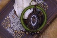 Image 2 of Green linen black moonstone necklace