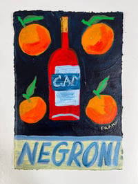 Image 2 of Negroni on navy with oranges 