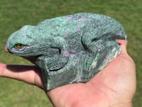 Image 14 of Lizard - Ruby Zoisite Carving #2922