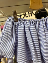 Image 2 of stripe off the shoulder top