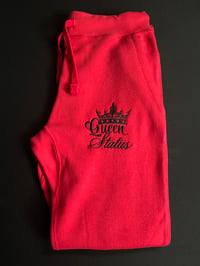 Image 1 of RED Joggers (Unisex) with Embroidered Logos *Matches Red Hoodies