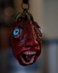 Image 20 of Egg of the King bleeding eyes pendant, adjustable cord, OOAK,
