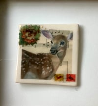Image 1 of Deer ceramic tile picture 