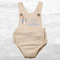 Image 3 of Personalised Blue Rabbit Romper