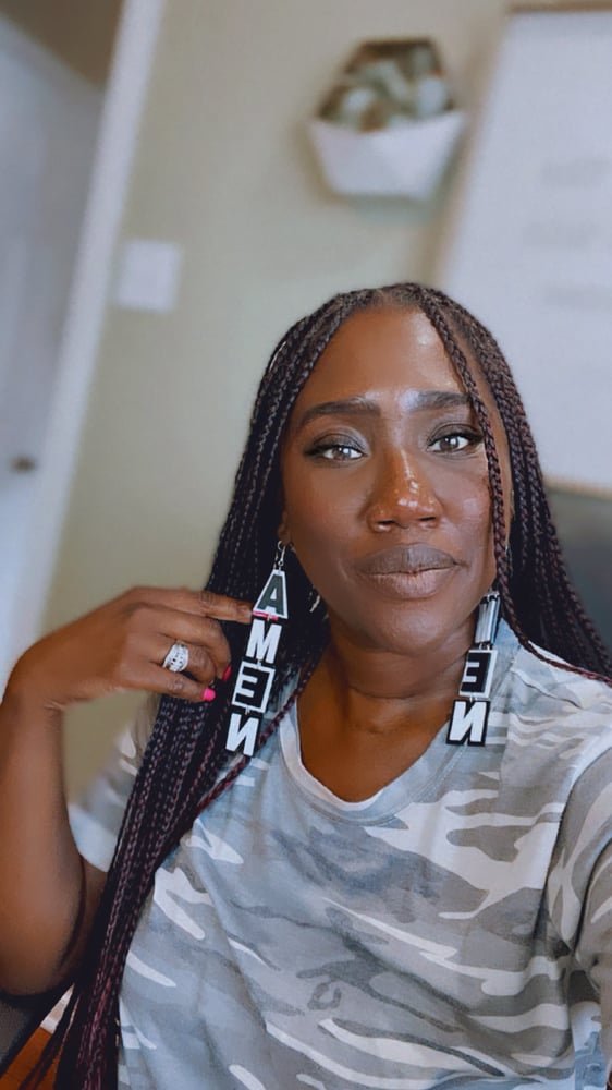 Image of AMEN statement earrings 
