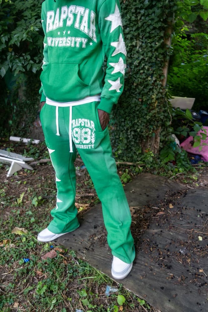 Image of Trapstar University “Kelly Green” Sweatsuit 