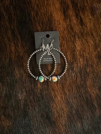 Image 2 of 3mm Sterling Silver & Spiny Hoops