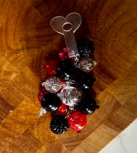Image 7 of Queen of Hearts Red & Black Glam Tumbler Accessory Set – Bow, Straw Bauble & Bracelet Stack