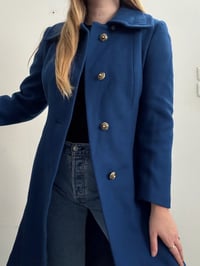 Image 3 of Vintage blue long jacket // S
