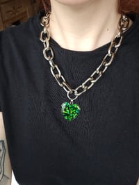Image 5 of Beetle wing chunky chain necklace