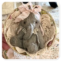 Image 9 of Etta-Mae a grey and dusty pink Handmade teacup elephant