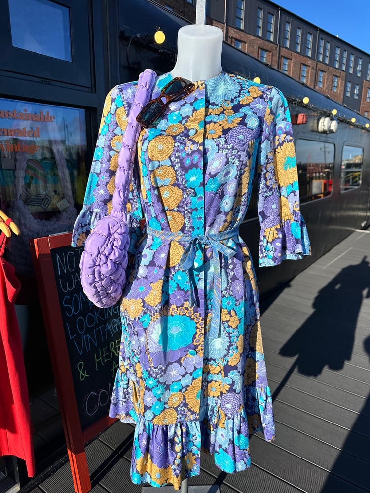 Image of 60'S PSYCHEDELIC POCKET DRESS M