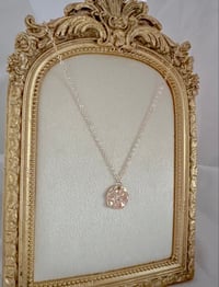 Image 2 of Gold textured with star detail round necklace