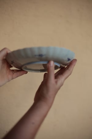 Image of Schmuckteller, handbemalt, blau rot, eventuell alt und Japanisch (?) 