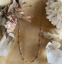 Image 1 of ELZA - Collier perlé Quartz fraise