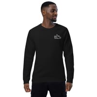 Image 2 of Bite Me Podcast Unisex organic raglan sweatshirt