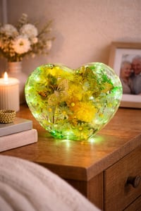 Image 2 of “Light-Up Floral Heart Keepsake”