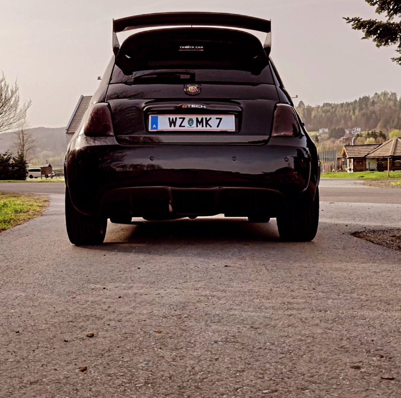 Fiat 500 / 595 / 695 - Track Spoiler Version (Carbon or Fibre Glass blade)  | Track Car Aero