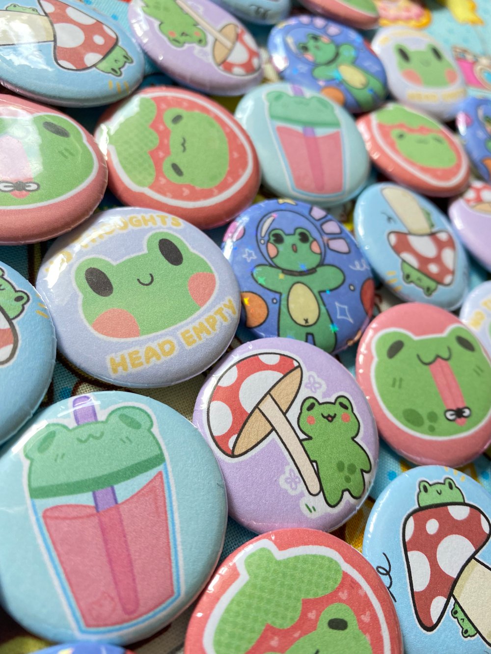 Frog Button Pins